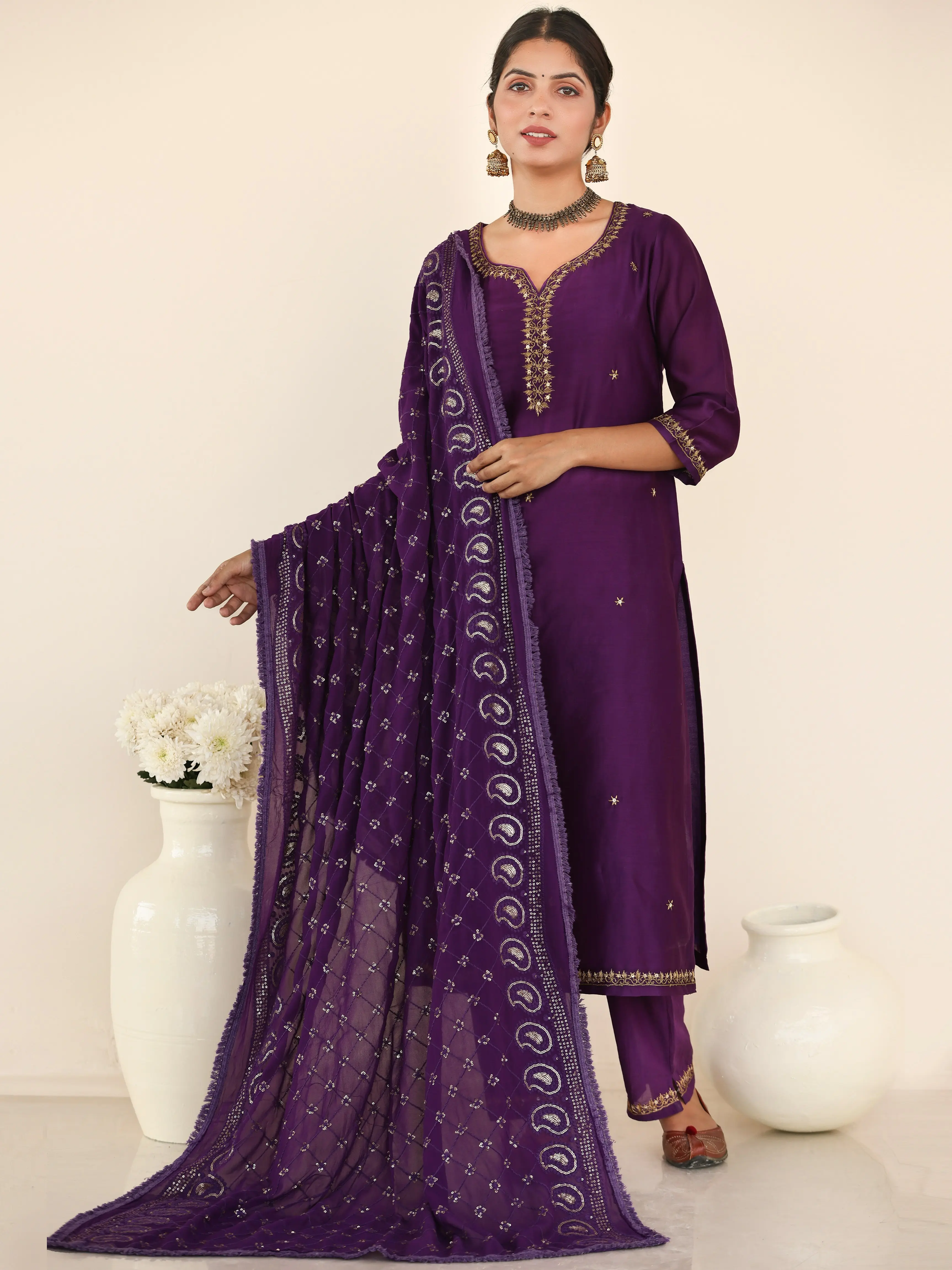 Chiffon Dupatta Suit